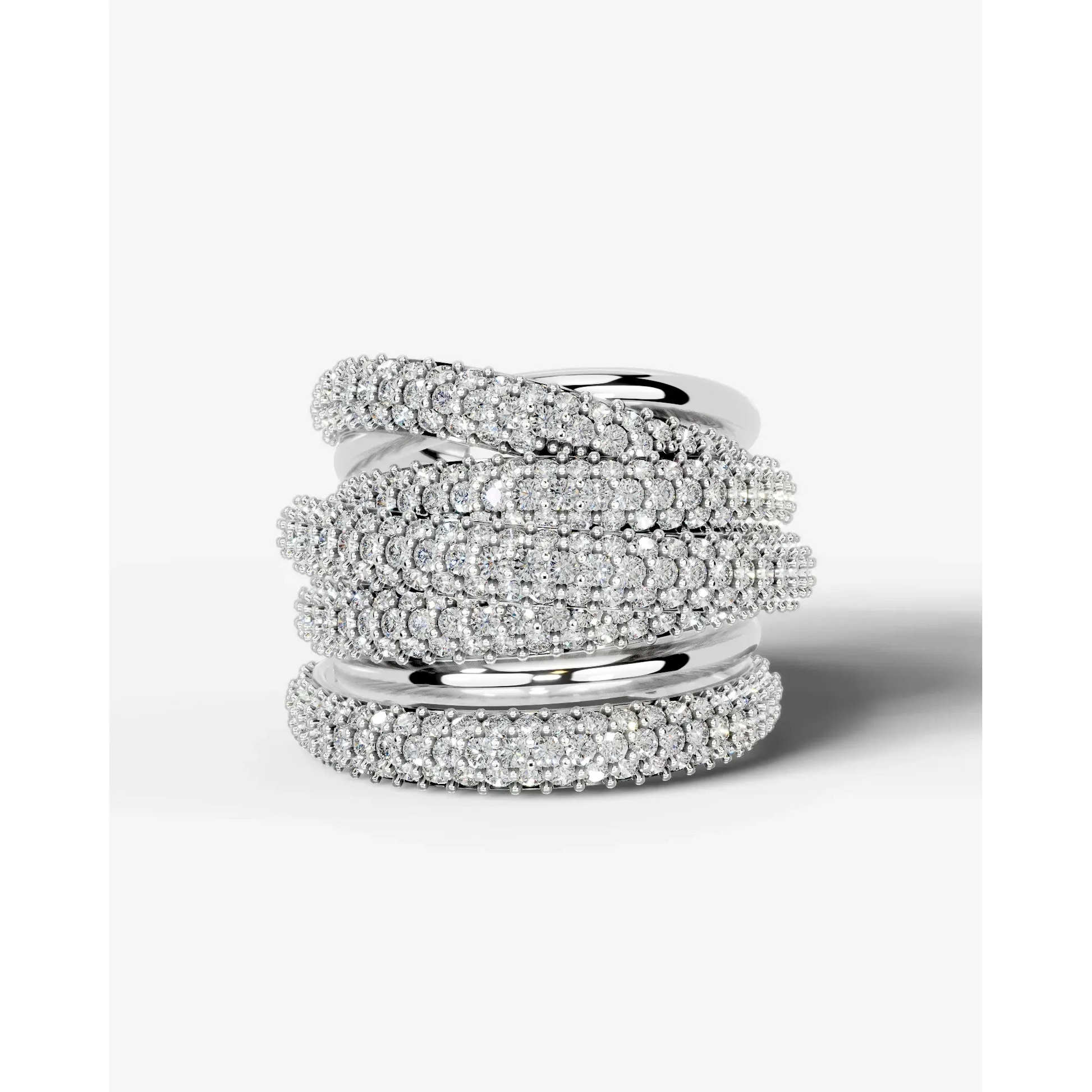 Aurora Lab Grown Round Diamond Wedding Ring - Platinum - 4ct