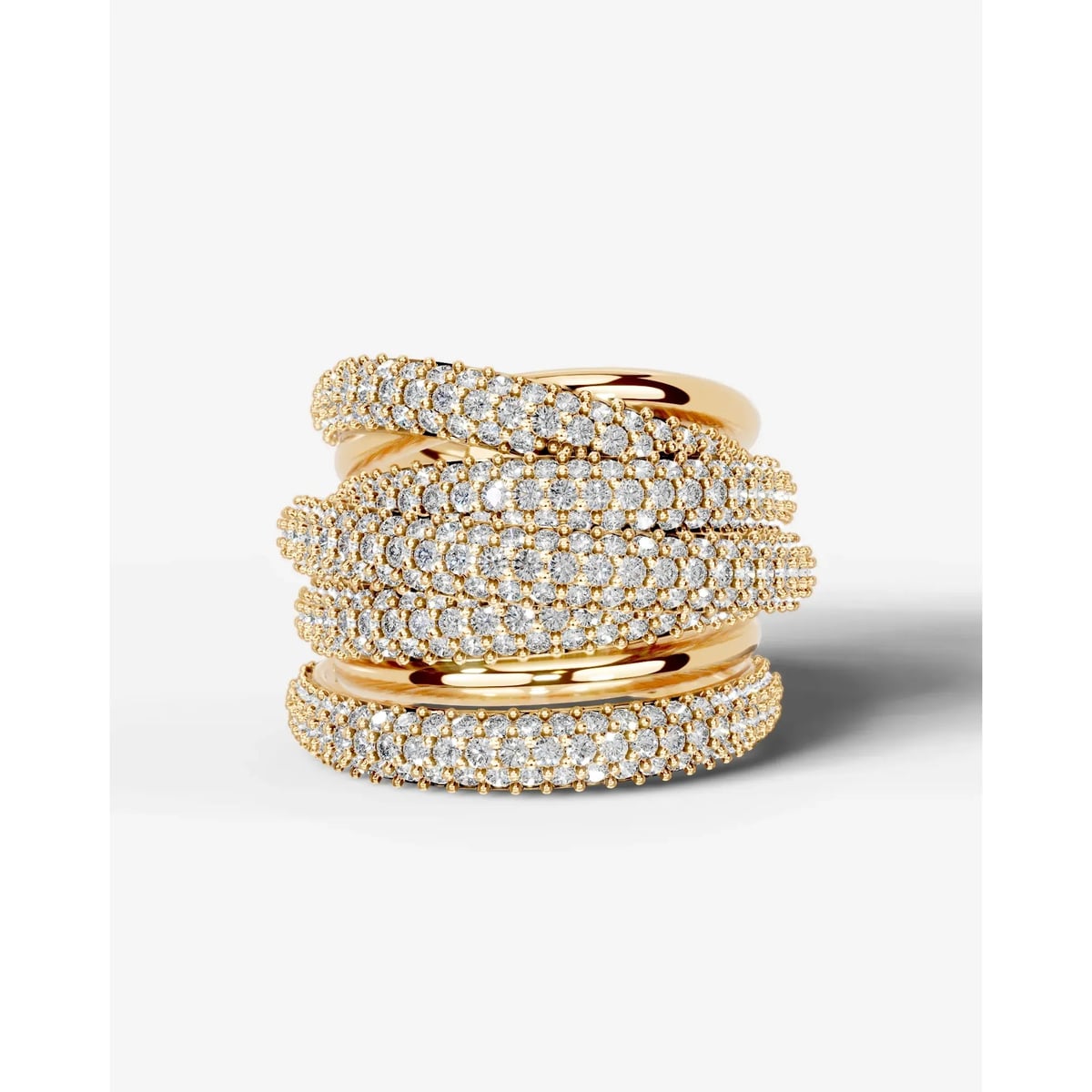 Aurora Lab Grown Round Diamond Wedding Ring - Yellow Gold