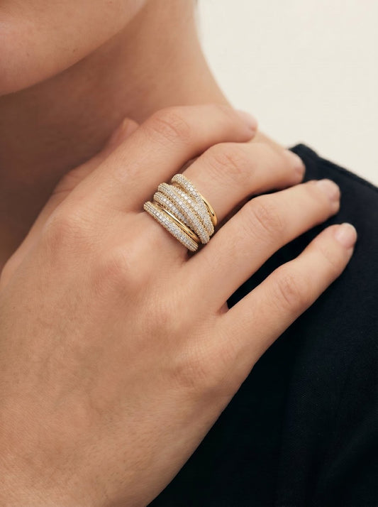 Aurora Lab Grown Round Diamond Wedding Ring - Yellow Gold