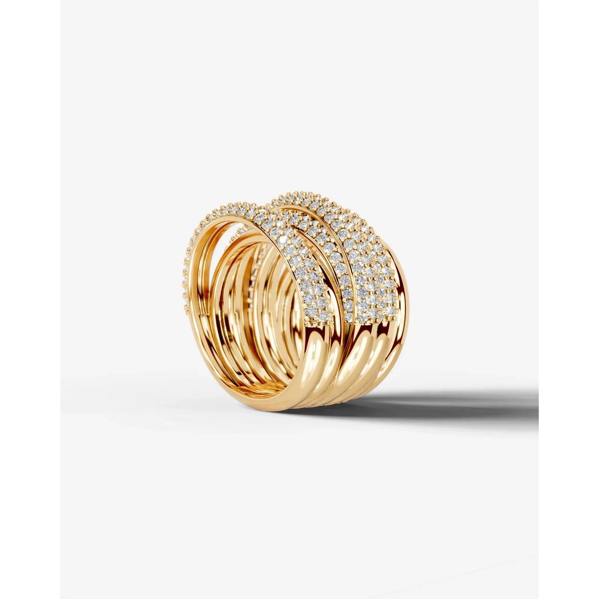 Aurora Lab Grown Round Diamond Wedding Ring - Yellow Gold