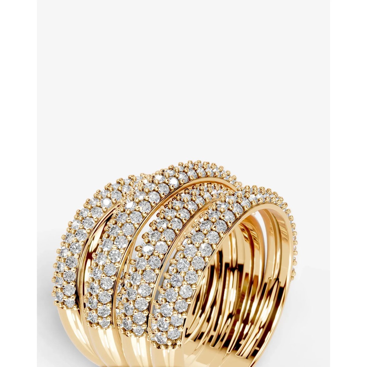 Aurora Lab Grown Round Diamond Wedding Ring - Yellow Gold