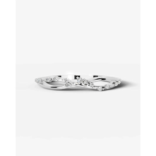 Ausha Lab Grown Round Diamond Wedding Ring - Platinum