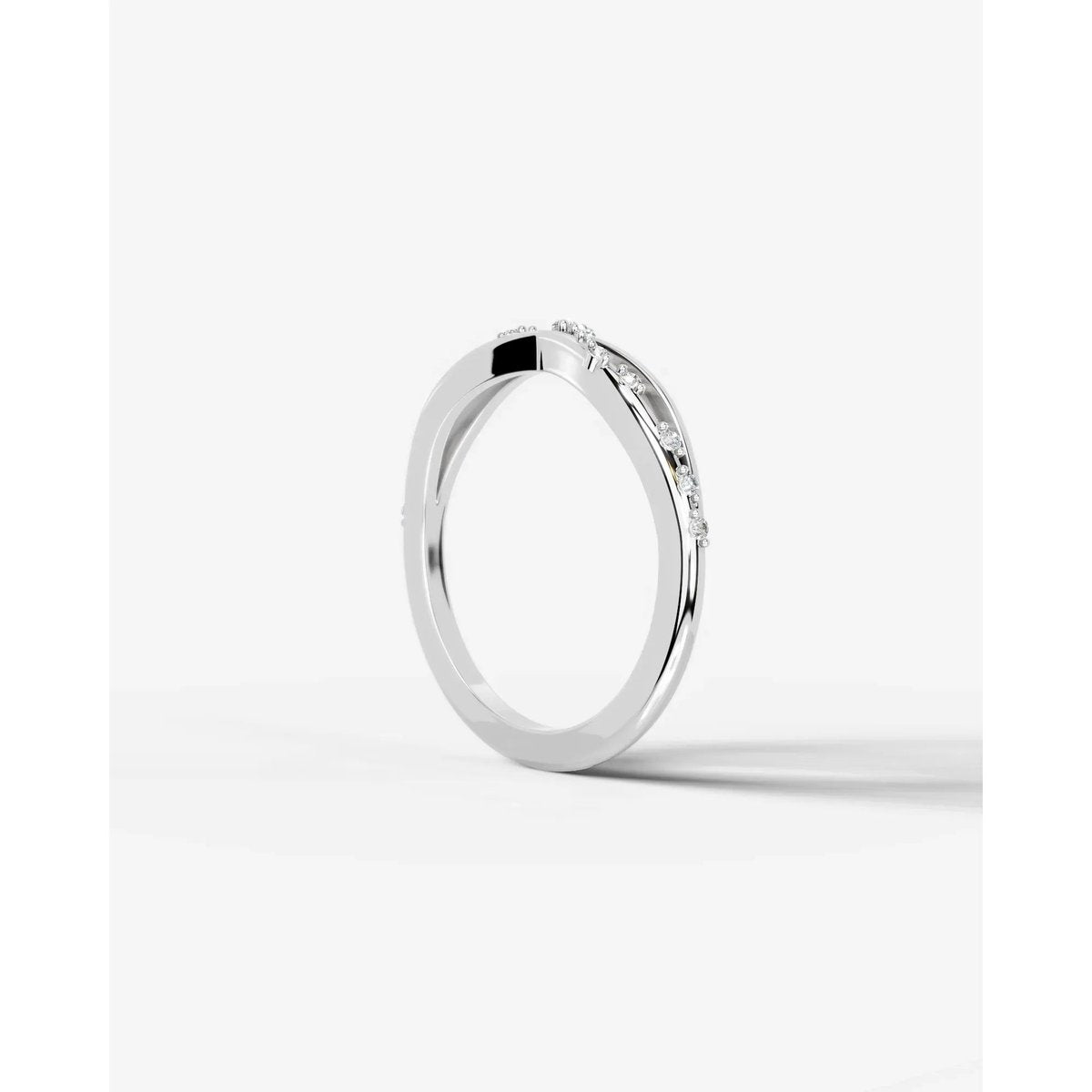 Ausha Lab Grown Round Diamond Wedding Ring - Platinum
