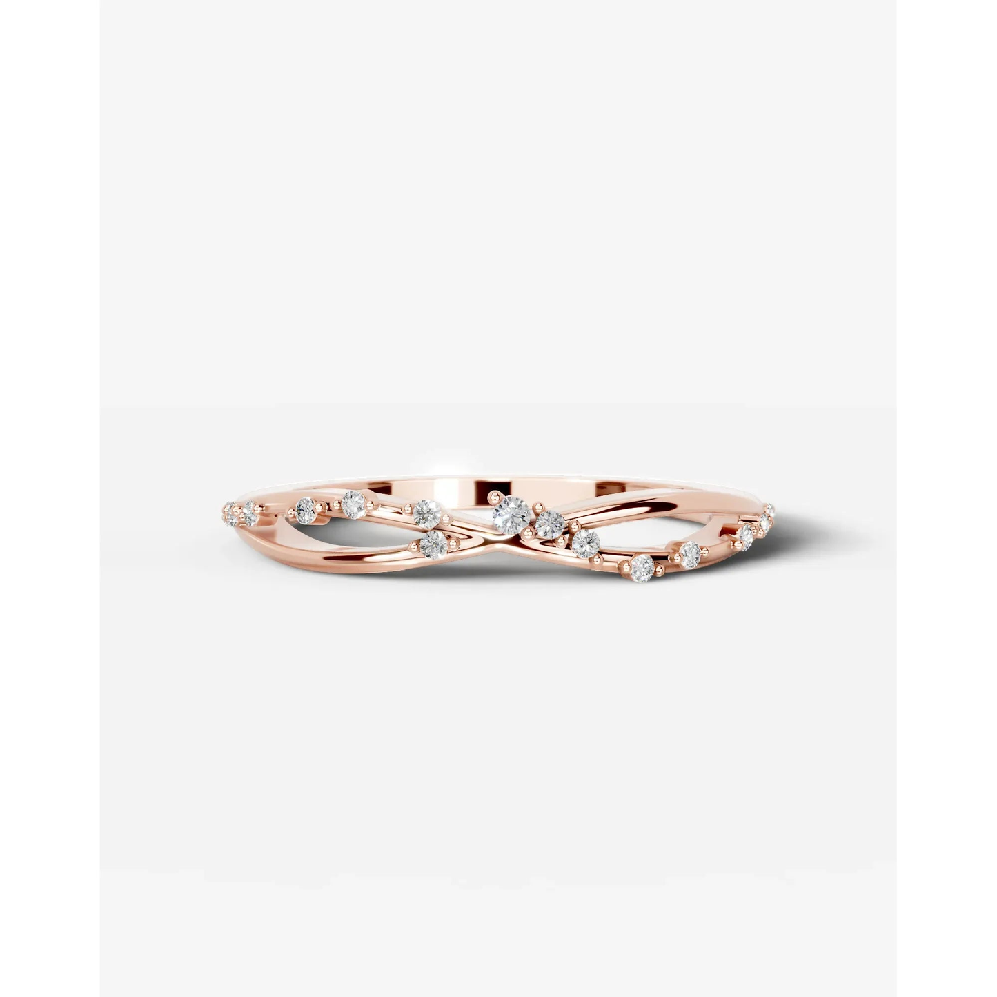 Ausha Lab Grown Round Diamond Wedding Ring - Rose Gold - 18K - 6ct