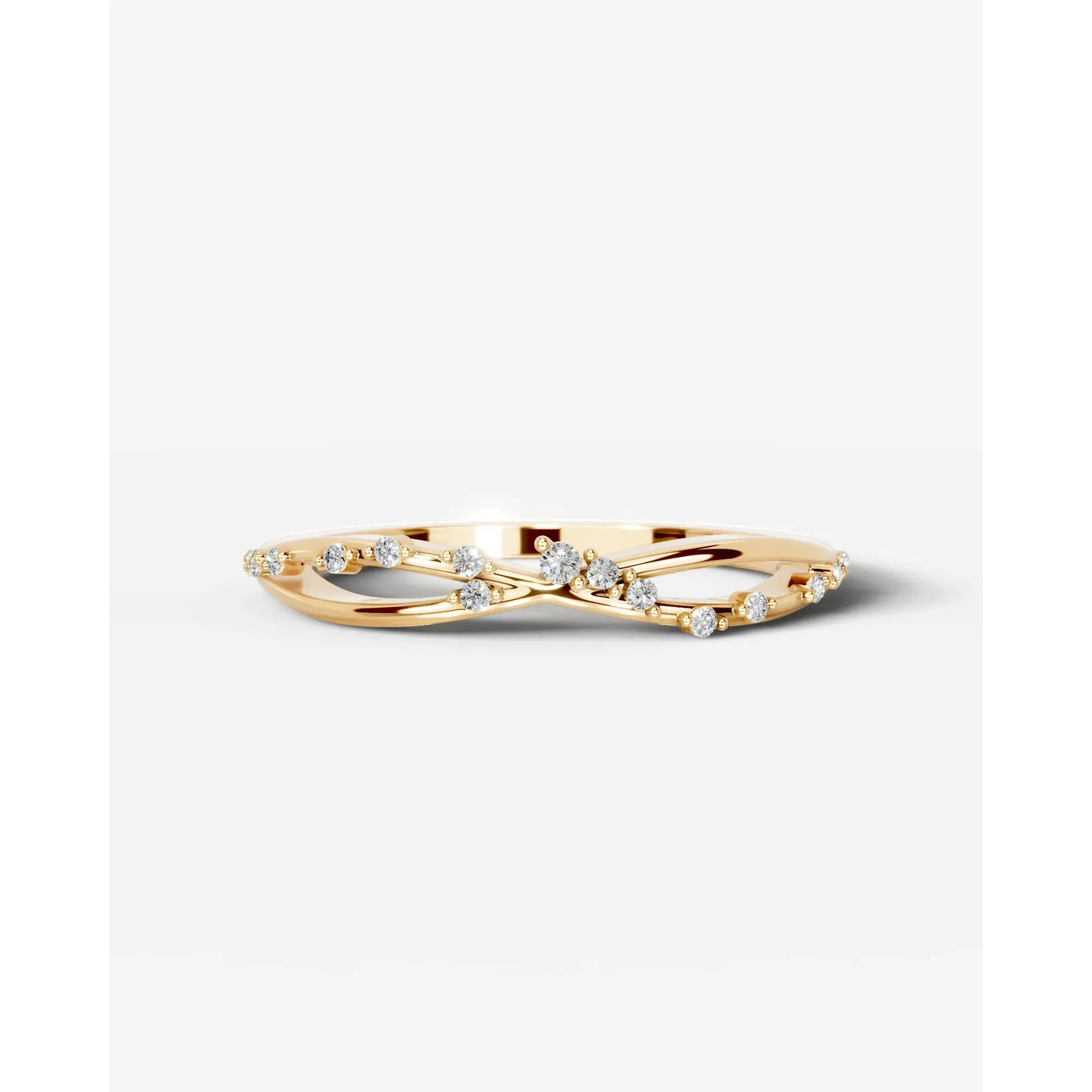 Ausha Lab Grown Round Diamond Wedding Ring - Yellow Gold - 18K - 6ct
