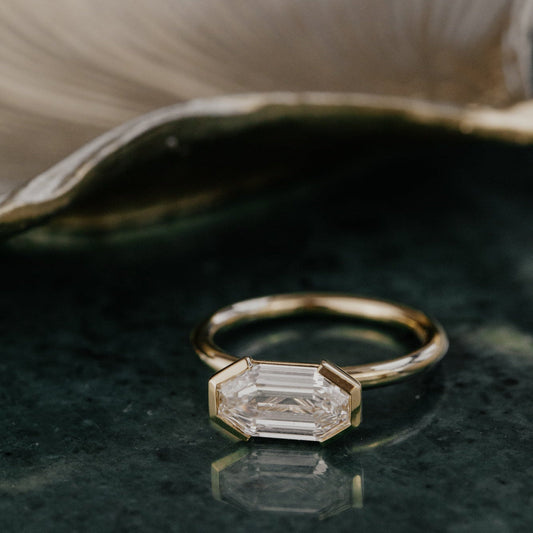 The Austen Octagon Step Cut Lab Grown Diamond Ring