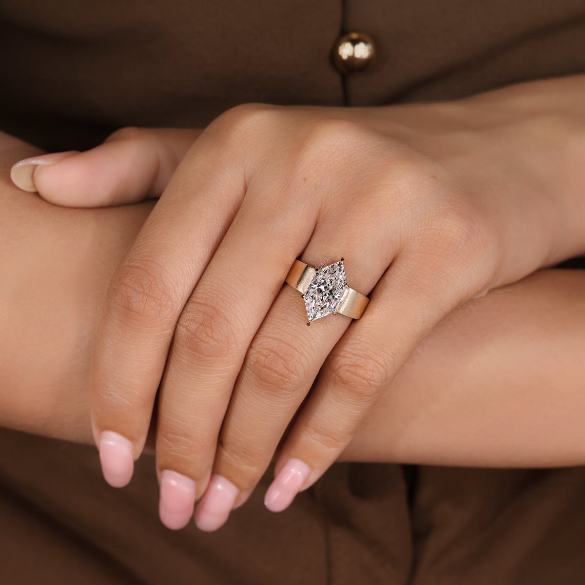 Solitaire Style 4 Carat Dutch Marquise Diamond Ring