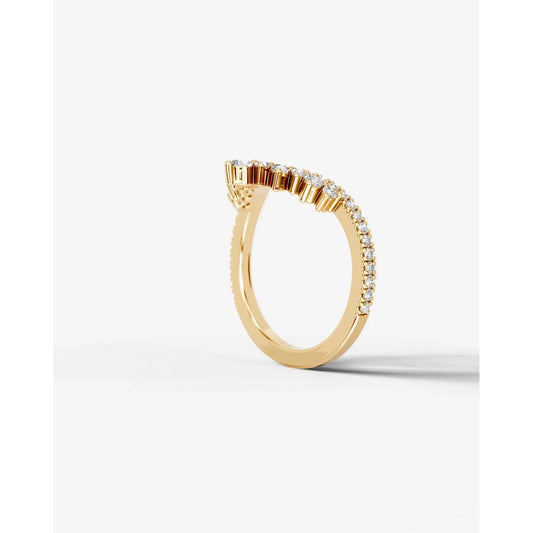 Beatriz Lab Grown Round Diamond Wedding Ring - Yellow Gold