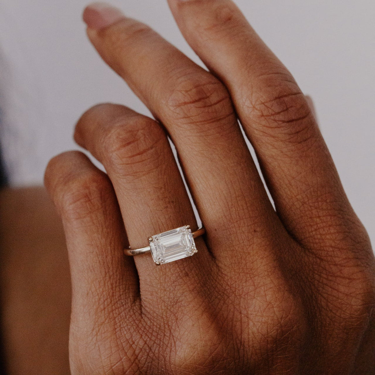 The Bennett Emerald Cut Solitaire Ring