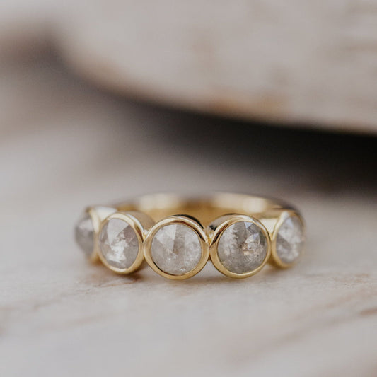 The Blaine Round Rustic Diamond Ring