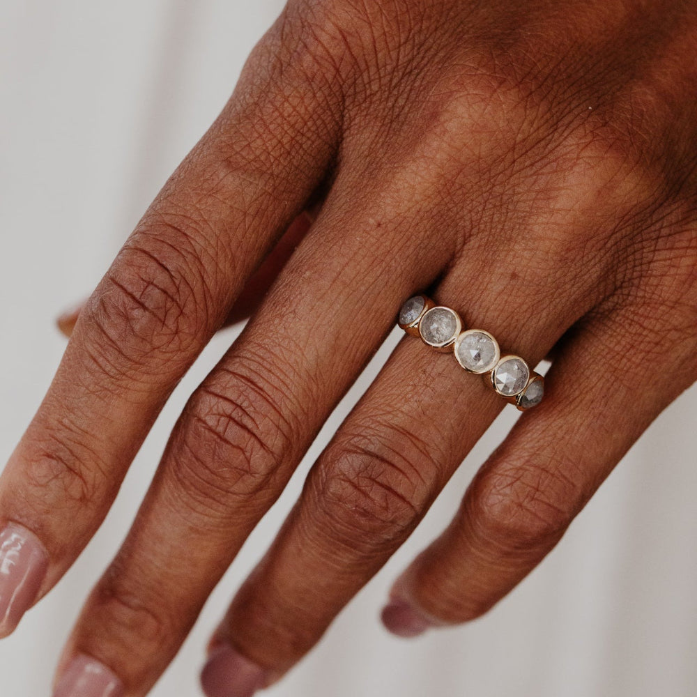 The Blaine Round Rustic Diamond Ring