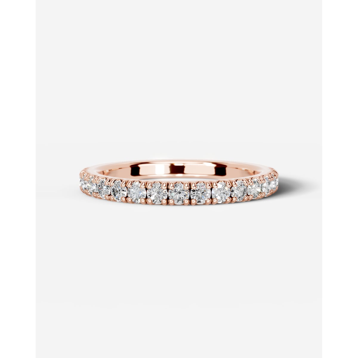 Blair Lab Grown Round Diamond Wedding Ring - Rose Gold