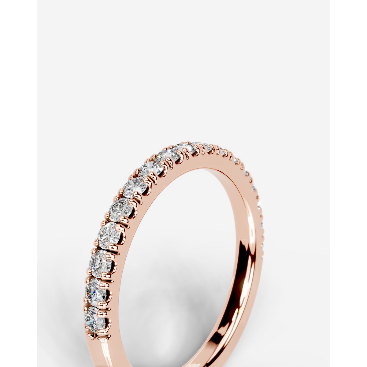 Blair Lab Grown Round Diamond Wedding Ring - Rose Gold