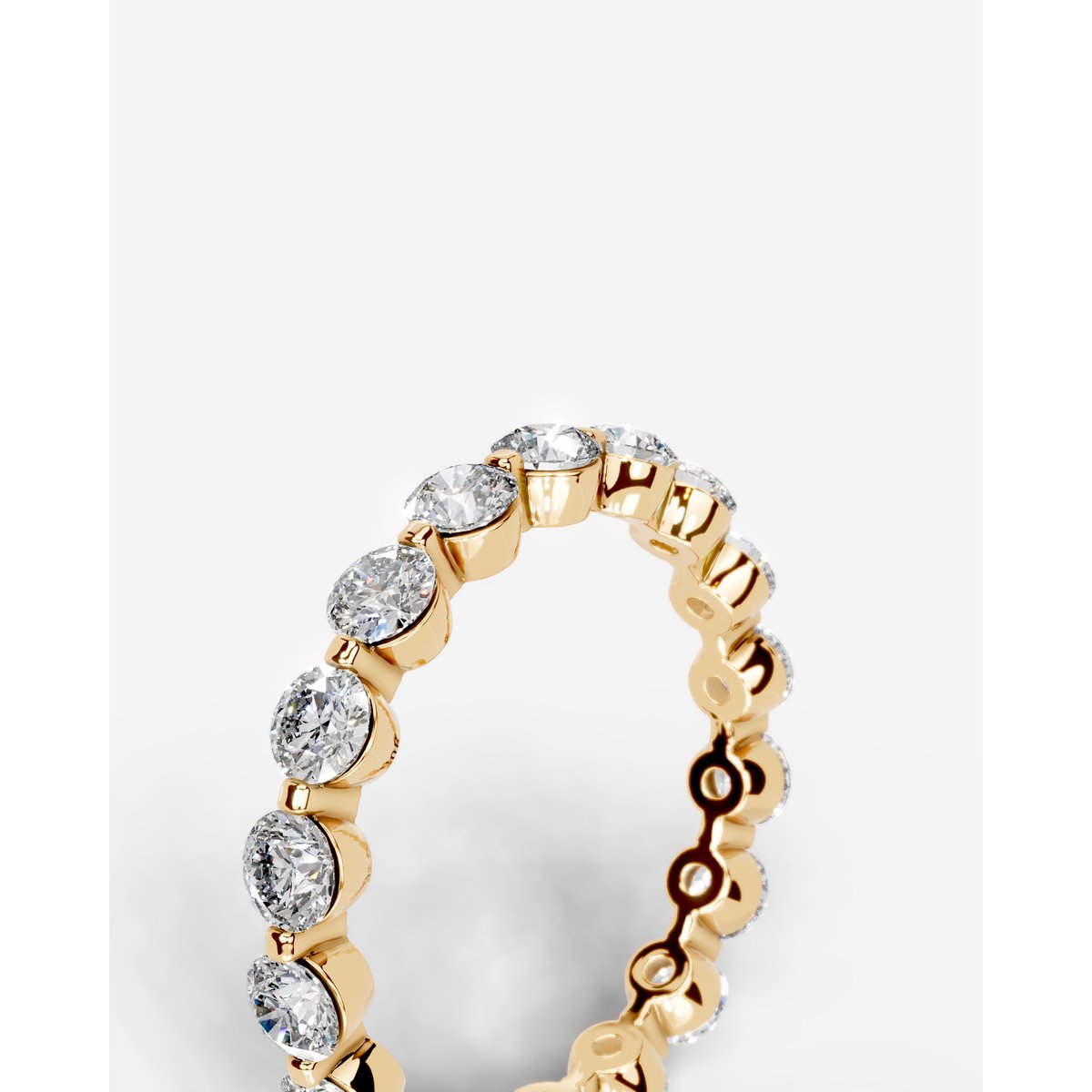 Blanca Lab Grown Round Diamond Wedding Ring - Yellow Gold