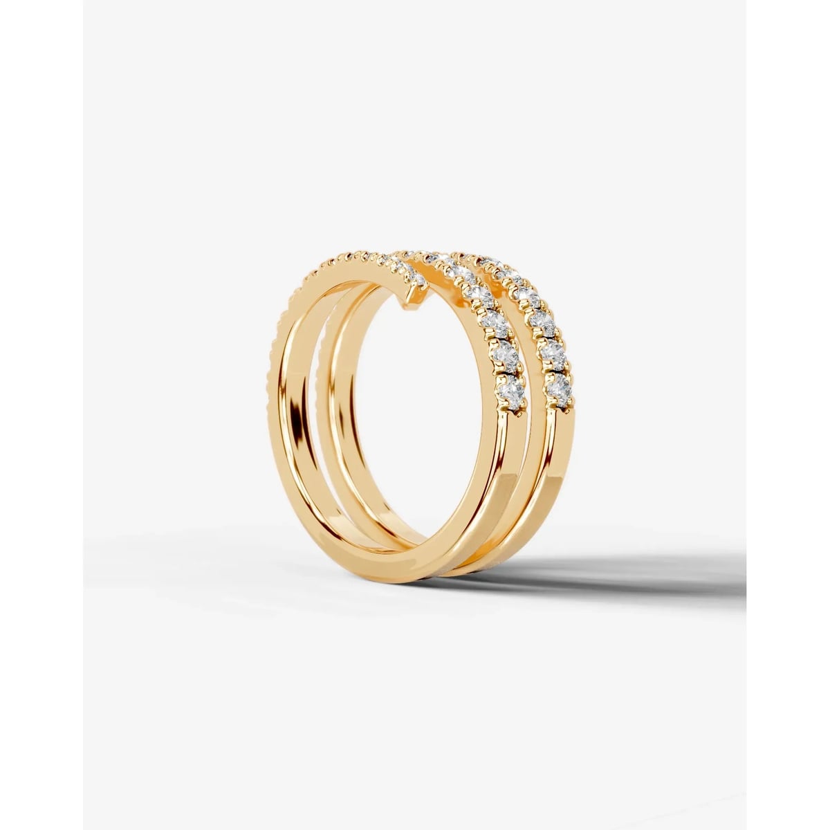 Carrie Lab Grown Round Diamond Wedding Ring - Yellow Gold