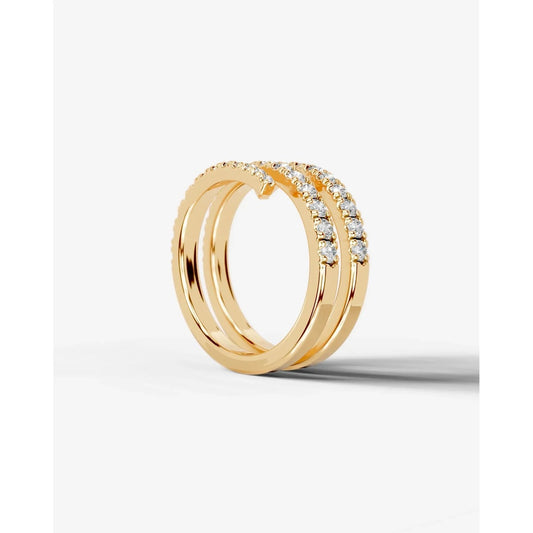 Carrie Lab Grown Round Diamond Wedding Ring - Yellow Gold