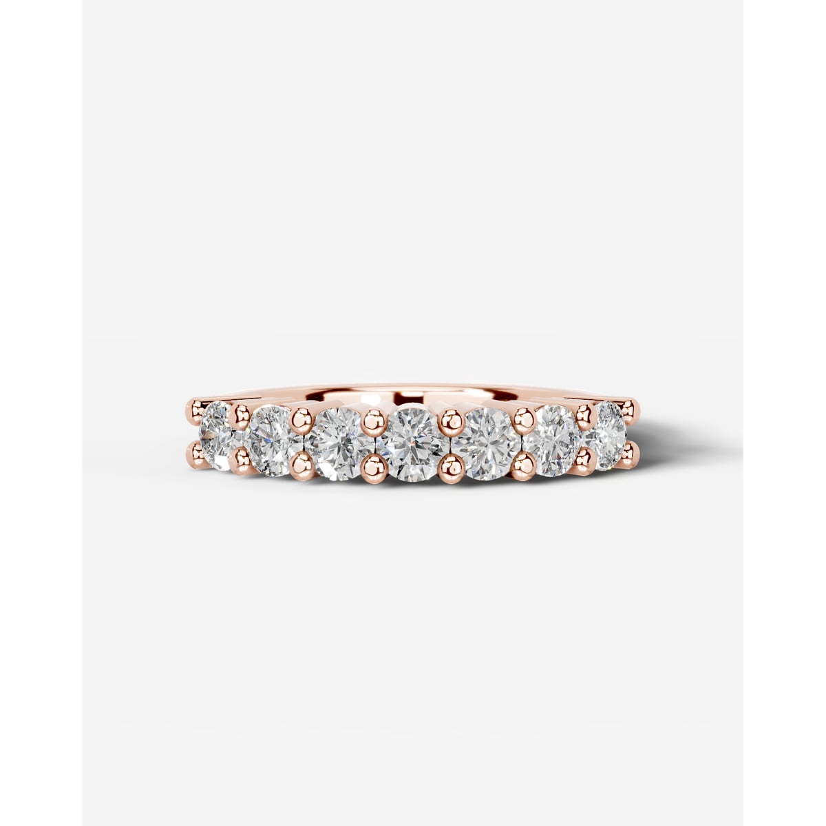 Catherine Lab Grown Round Diamond Wedding Ring - Rose Gold