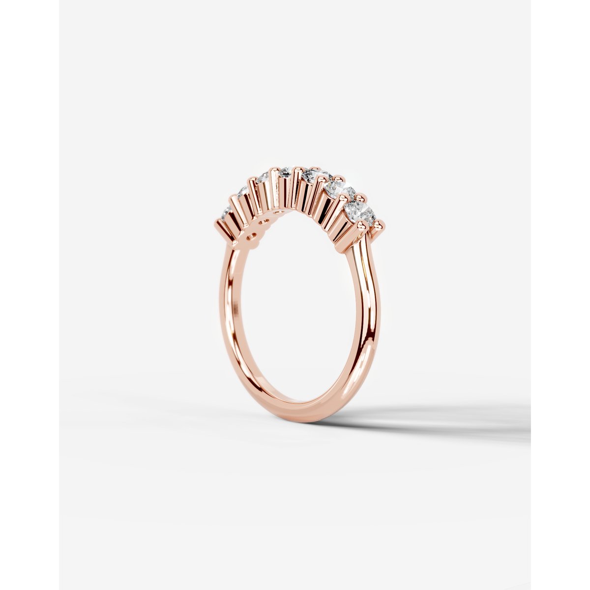 Catherine Lab Grown Round Diamond Wedding Ring - Rose Gold