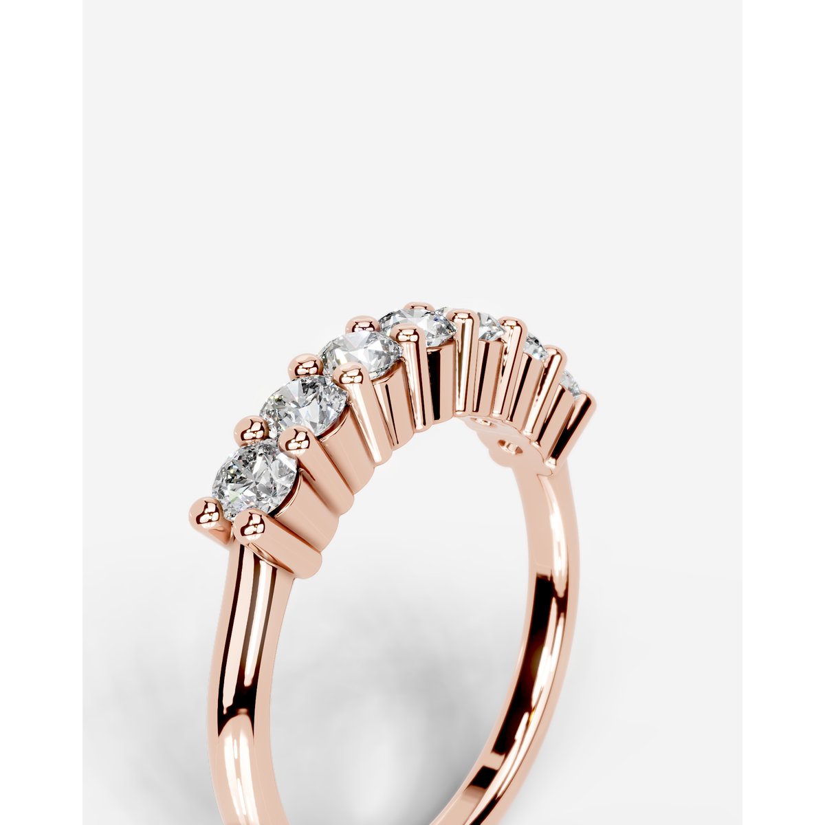 Catherine Lab Grown Round Diamond Wedding Ring - Rose Gold