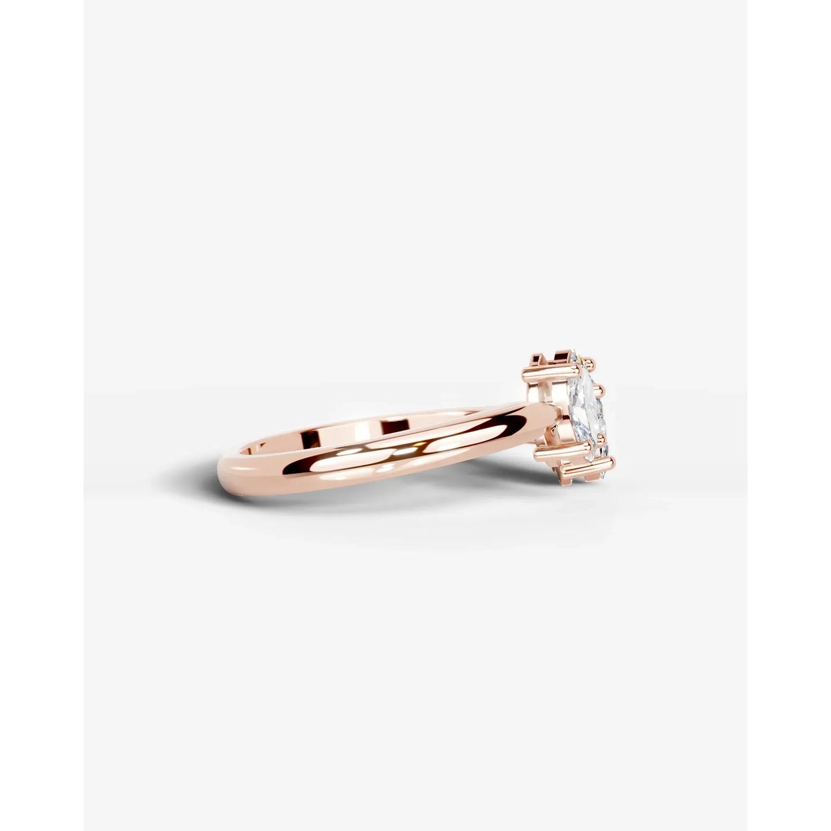 Celine Lab Grown Marquise Diamond Wedding Ring - Rose Gold