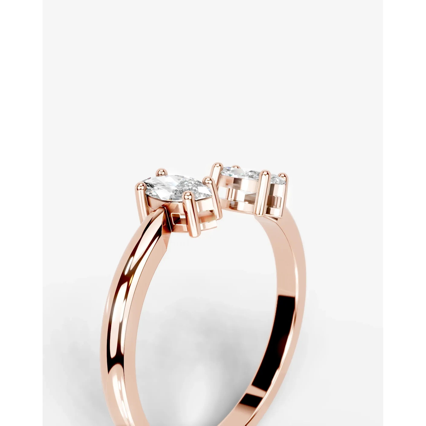 Celine Lab Grown Marquise Diamond Wedding Ring - Rose Gold - 18K - 2ct