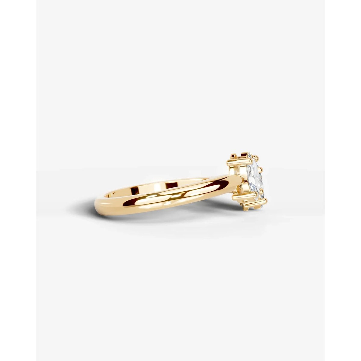Celine Lab Grown Marquise Diamond Wedding Ring - Yellow Gold