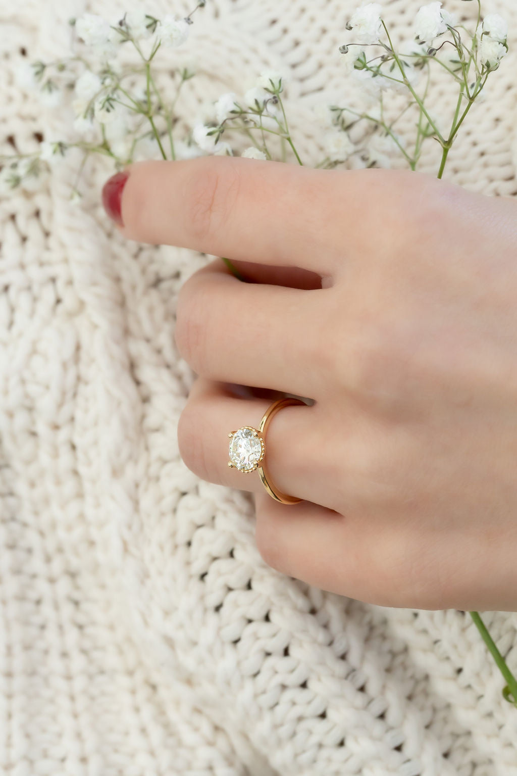 The Charlotte Round Natural Diamond Solitaire