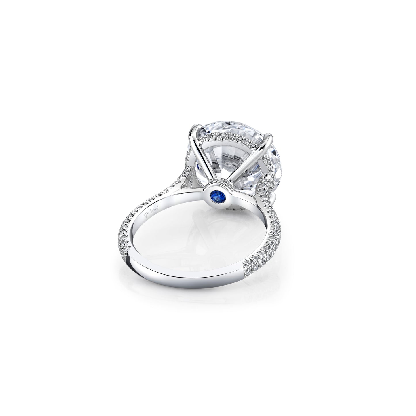 Lara Jewels High Jewellry High Jewelry | Chelsea Round Brilliant Solitaire Lab Diamond Engagement Ring - Round - 18k White Gold - Angle View
