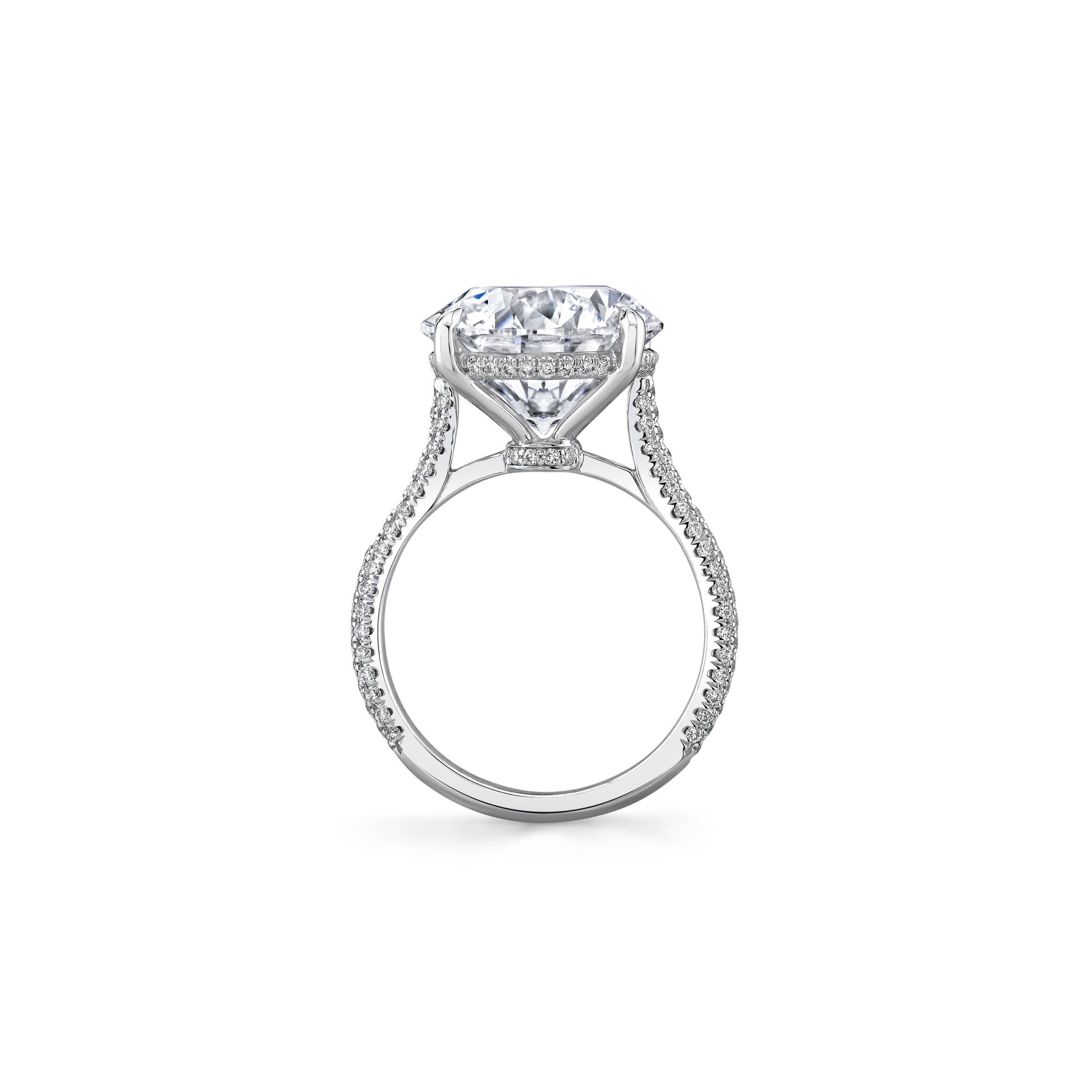 Lara Jewels High Jewellry High Jewelry | Chelsea Round Brilliant Solitaire Lab Diamond Engagement Ring - Round - 18k White Gold - Detail View