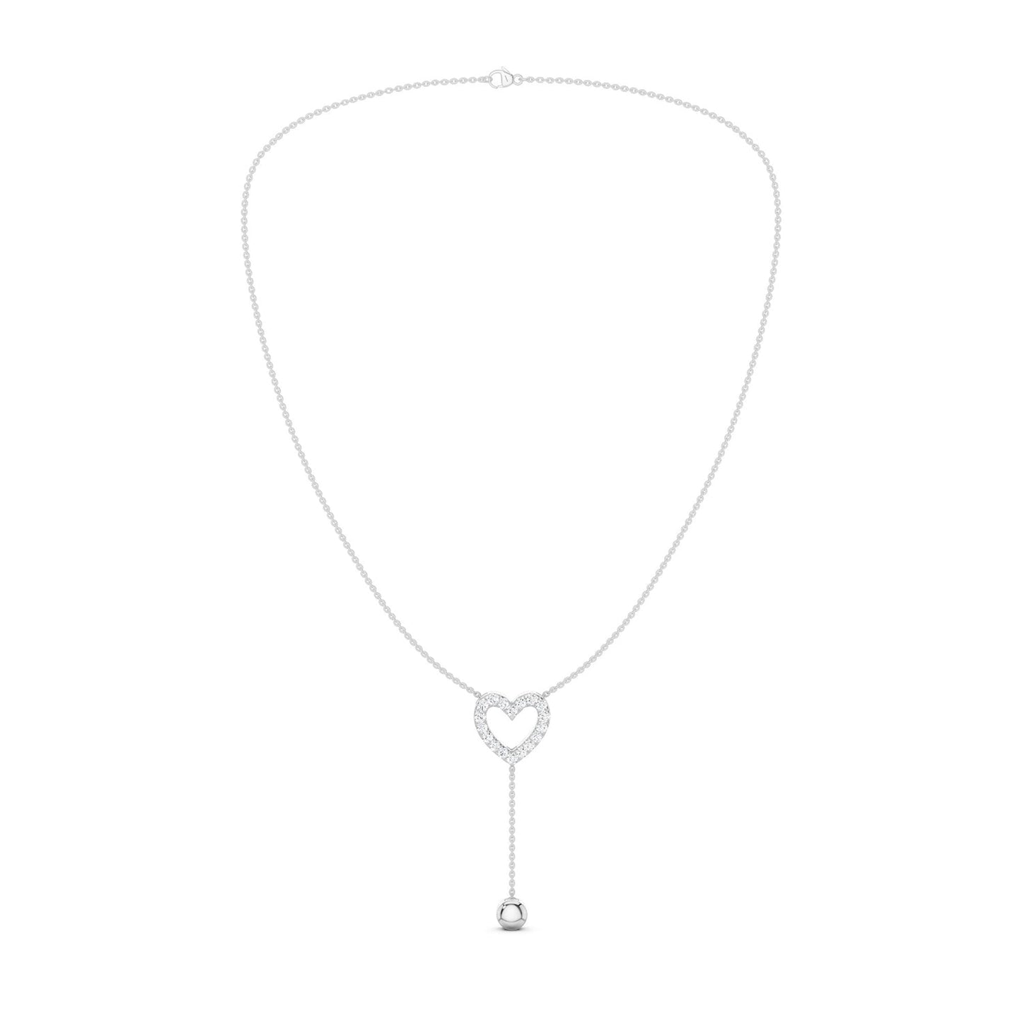 Silhouette Heart Drop Necklace