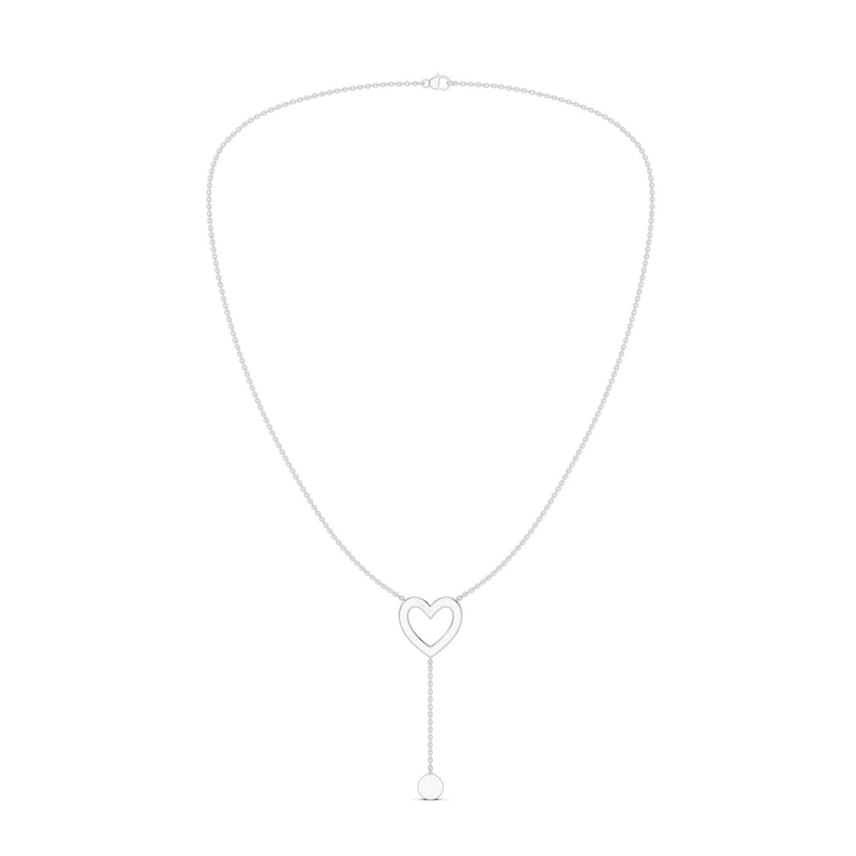 Silhouette Heart Drop Necklace
