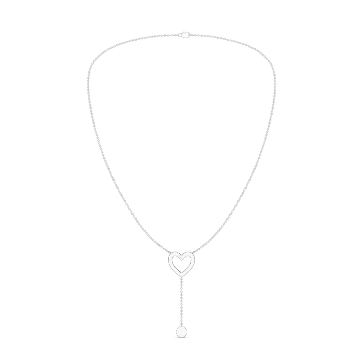 Silhouette Heart Drop Necklace