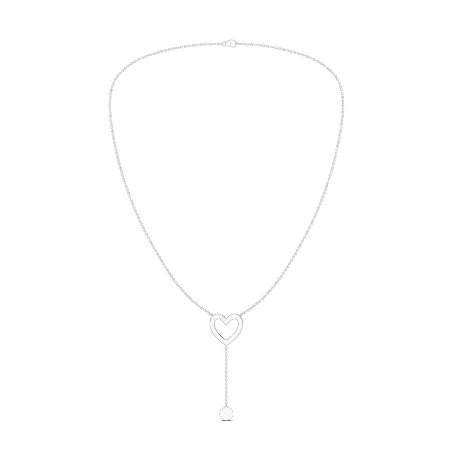 Silhouette Heart Drop Necklace