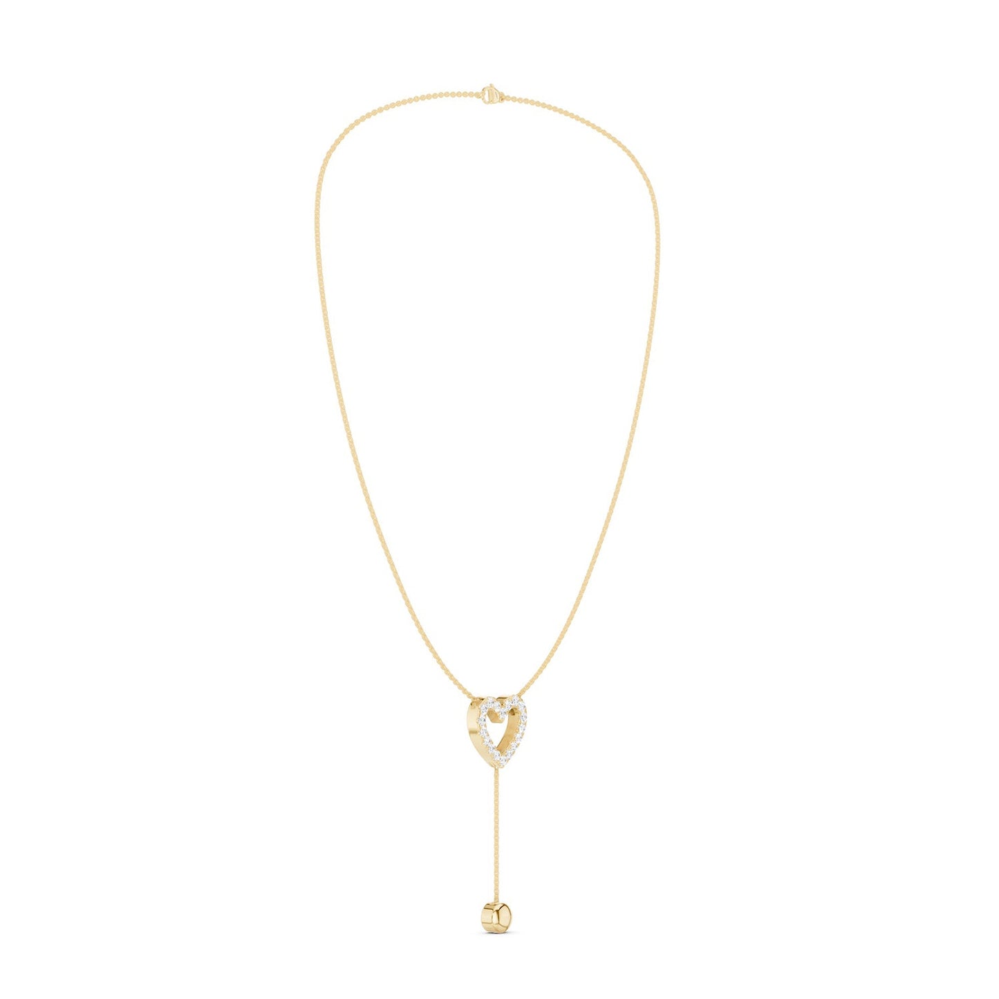 Silhouette Heart Drop Necklace
