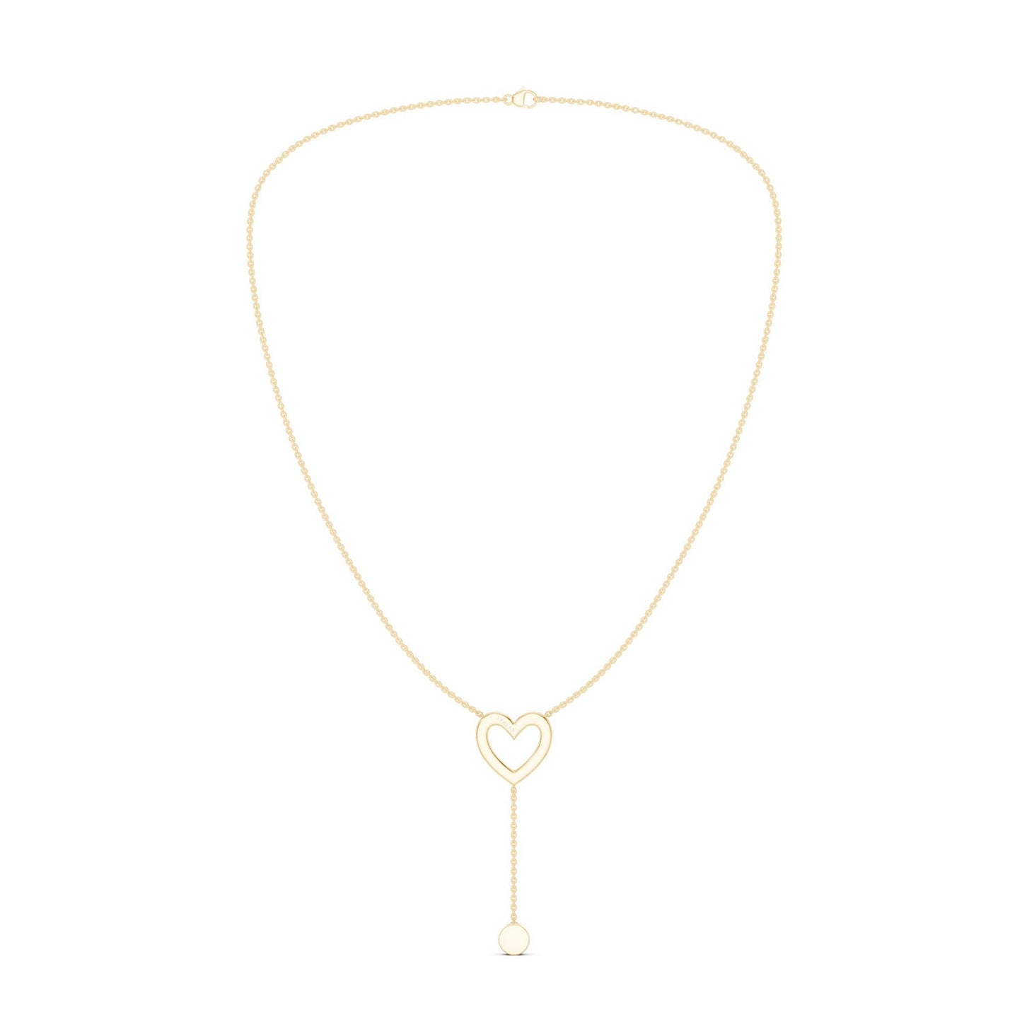 Silhouette Heart Drop Necklace