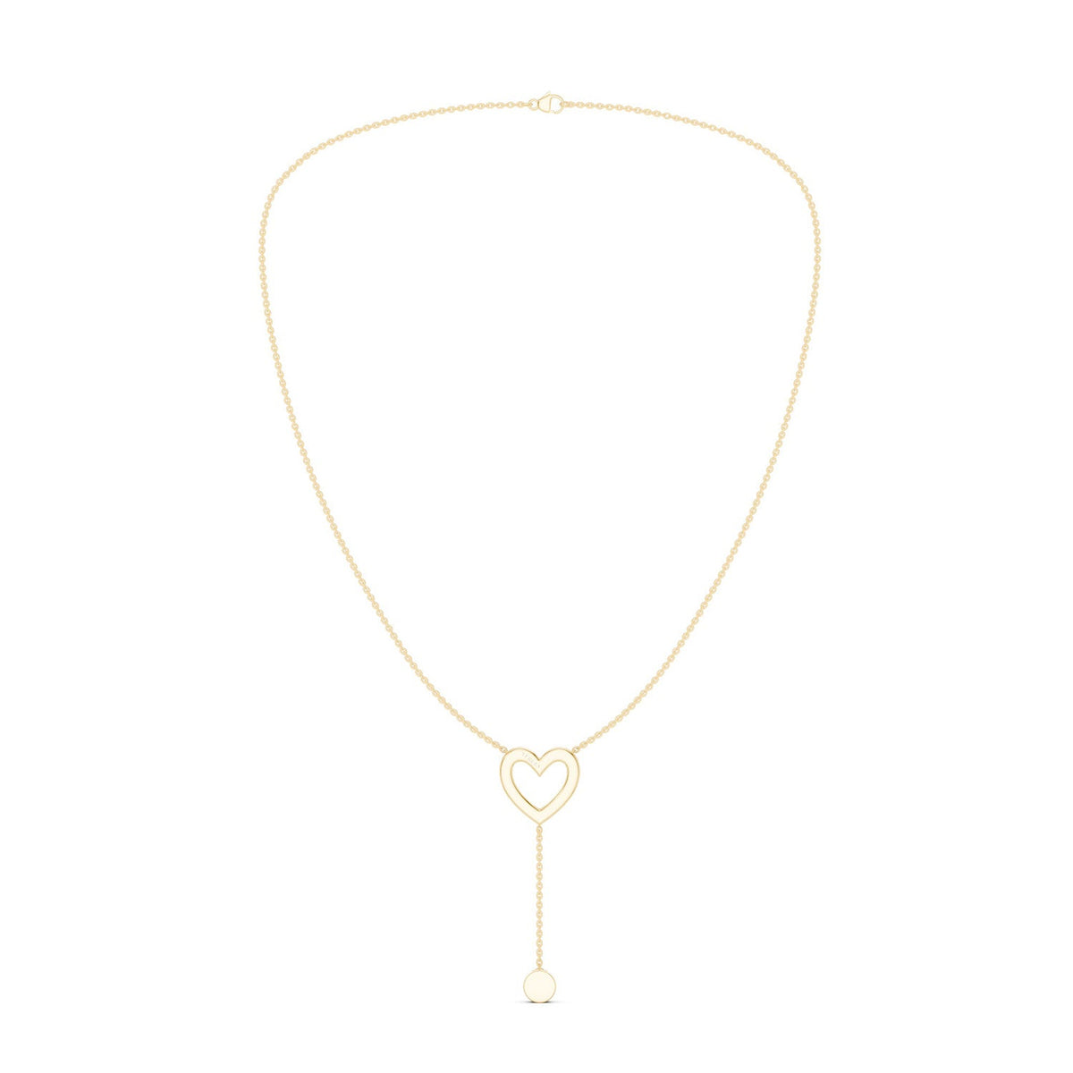 Silhouette Heart Drop Necklace