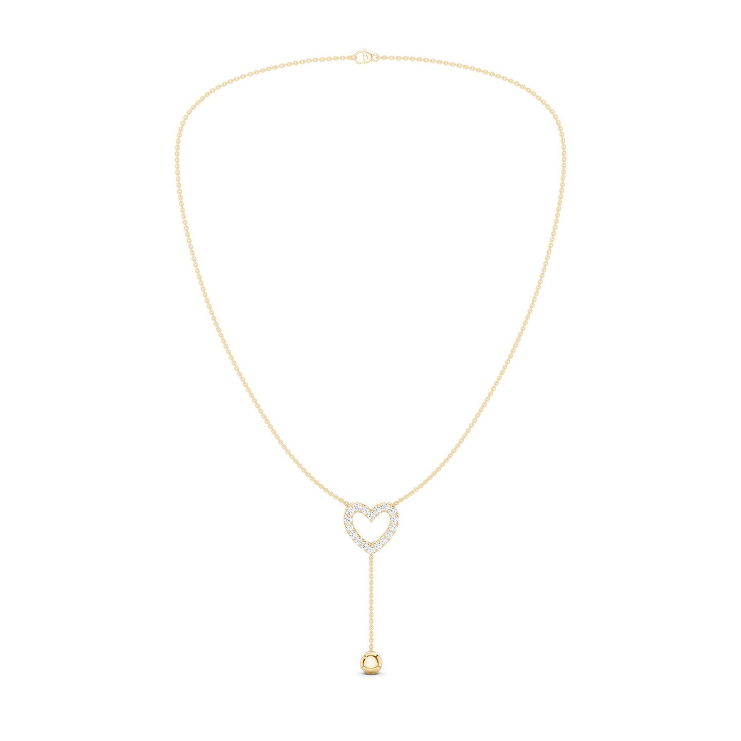 Silhouette Heart Drop Necklace