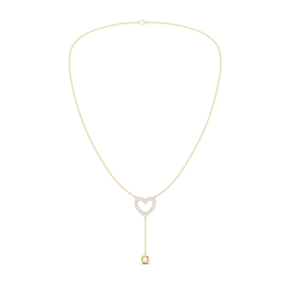 Silhouette Heart Drop Necklace