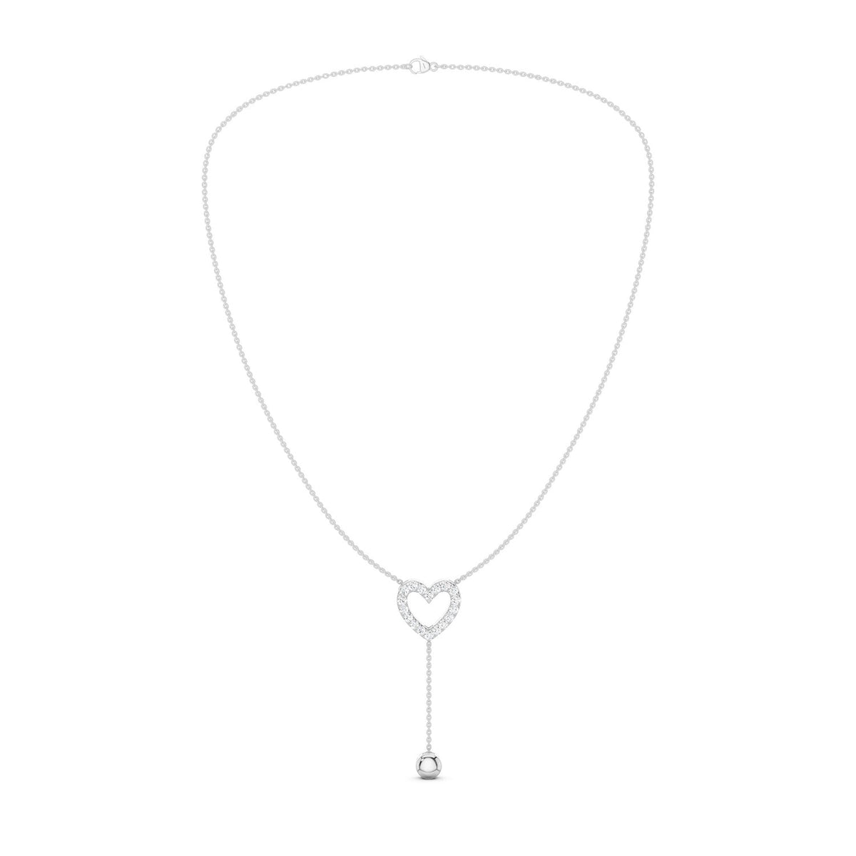 Silhouette Heart Drop Necklace