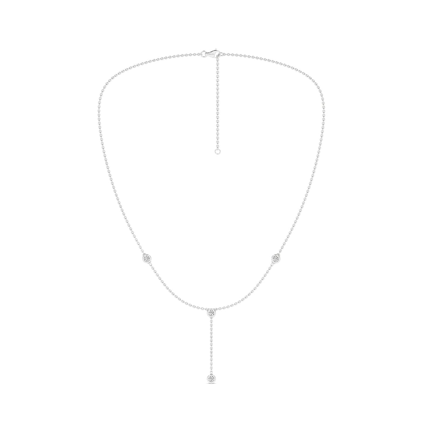 Encompassing Round Stationed Y Necklace