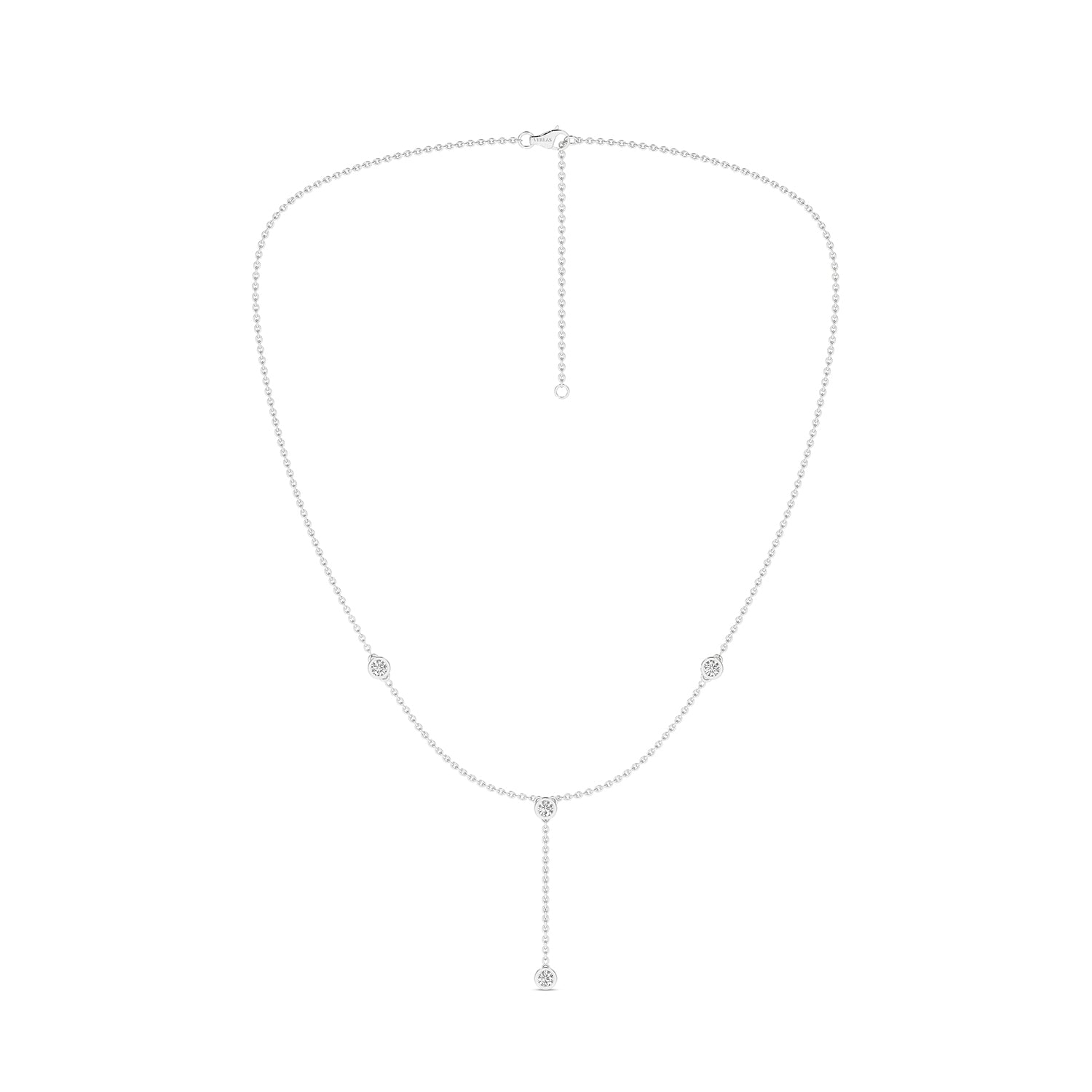 Encompassing Round Stationed Y Necklace