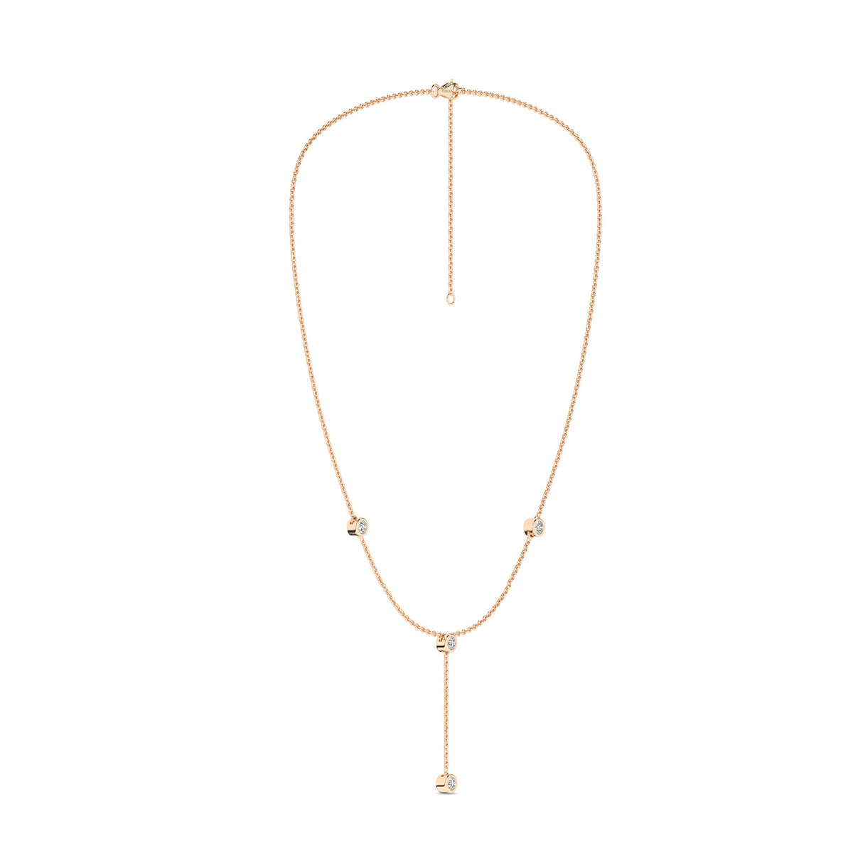 Encompassing Round Stationed Y Necklace