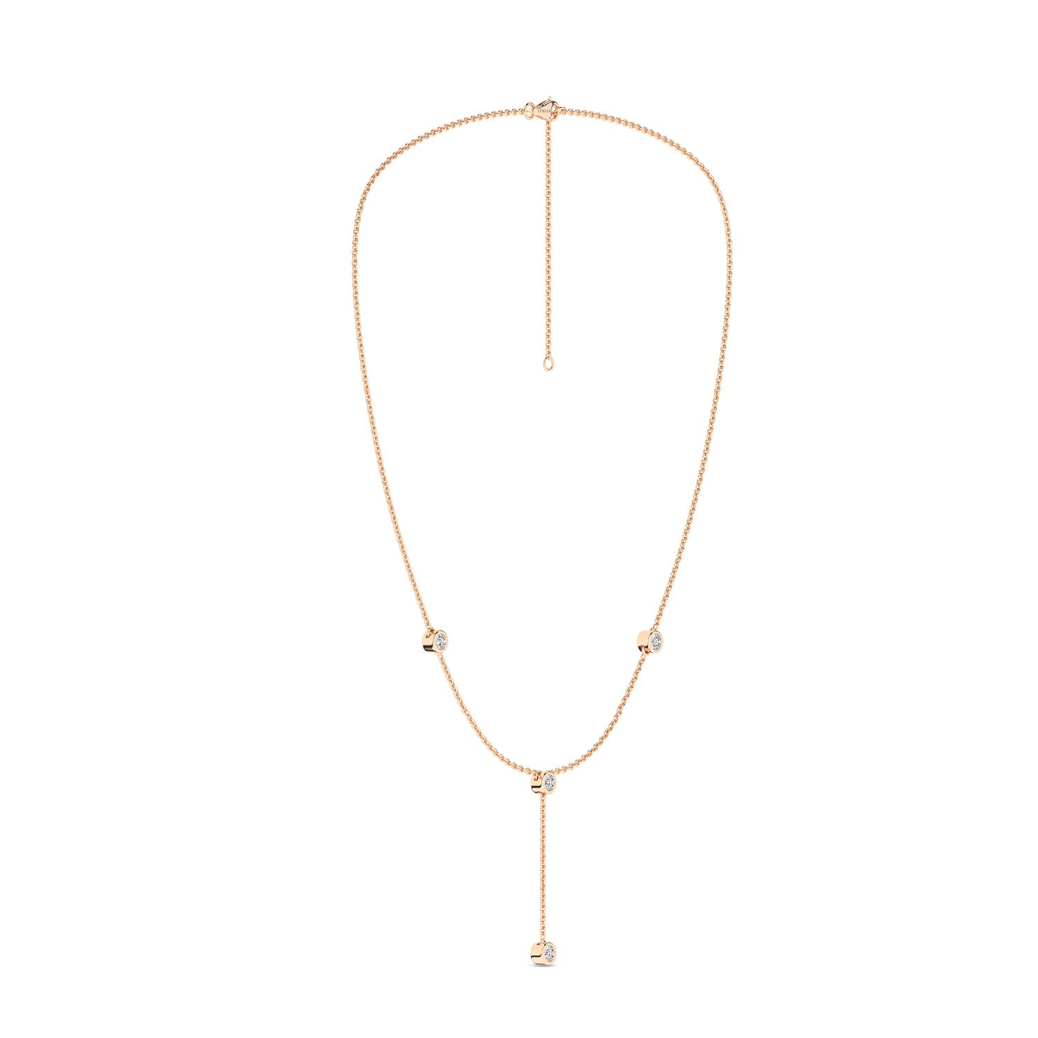 Encompassing Round Stationed Y Necklace