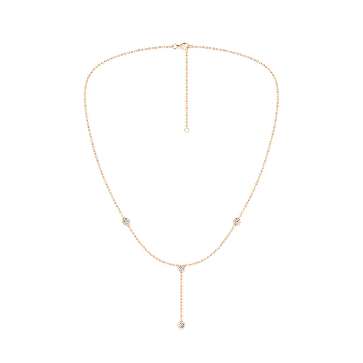 Encompassing Round Stationed Y Necklace