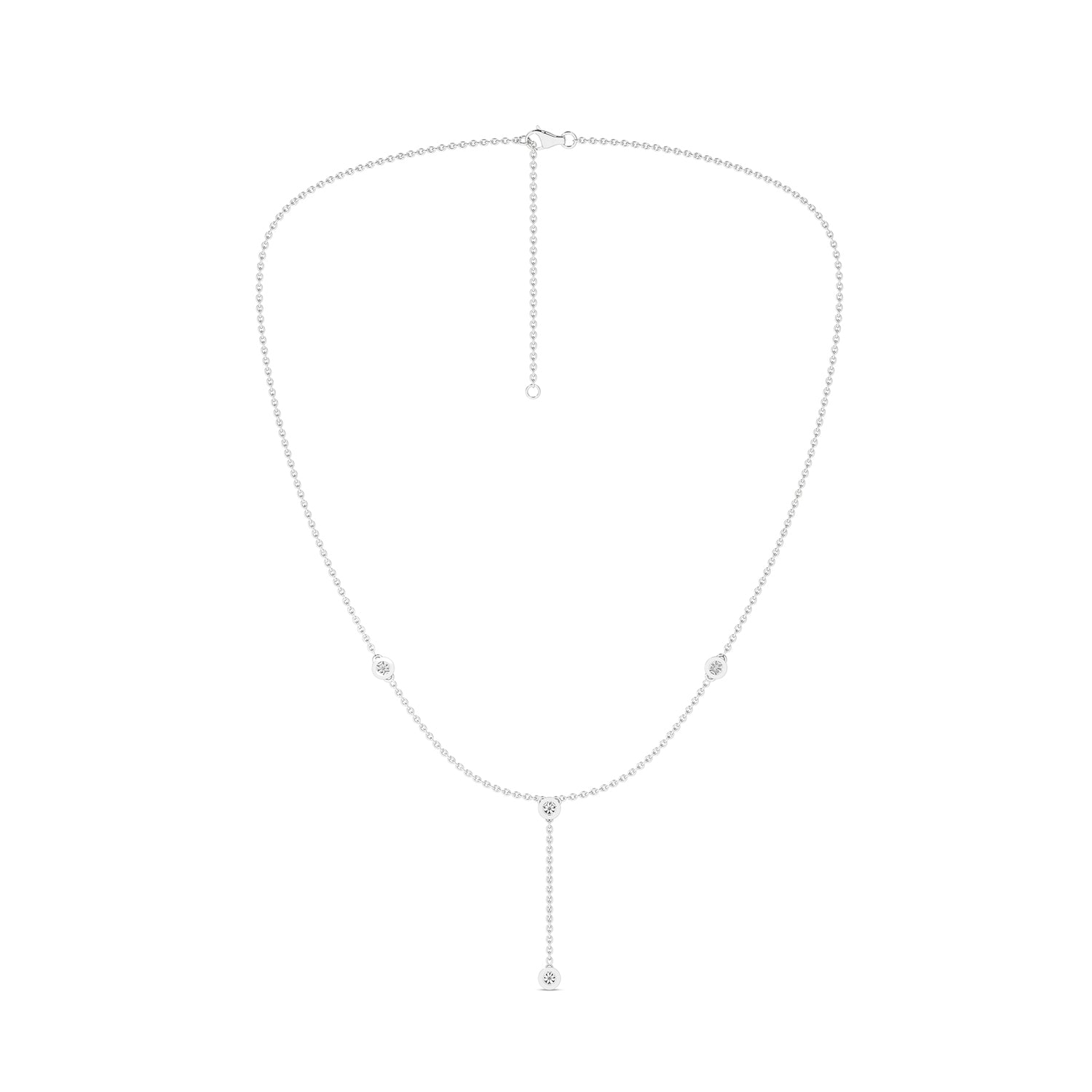 Encompassing Round Stationed Y Necklace