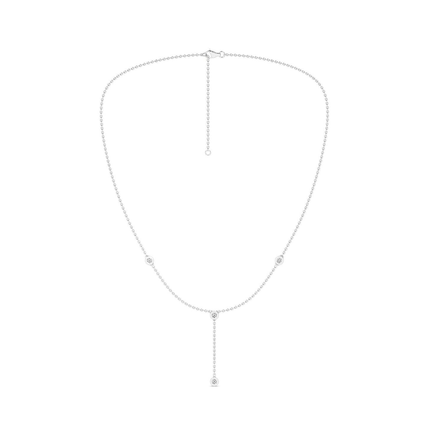 Encompassing Round Stationed Y Necklace