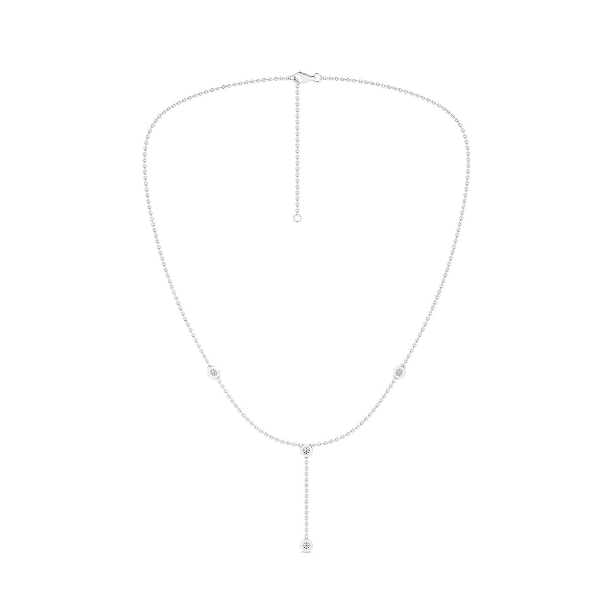 Encompassing Round Stationed Y Necklace