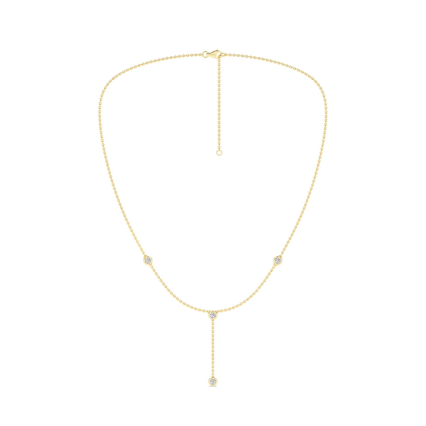 Encompassing Round Stationed Y Necklace