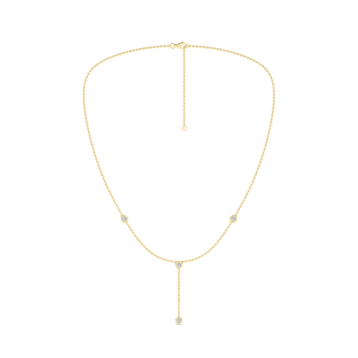 Encompassing Round Stationed Y Necklace