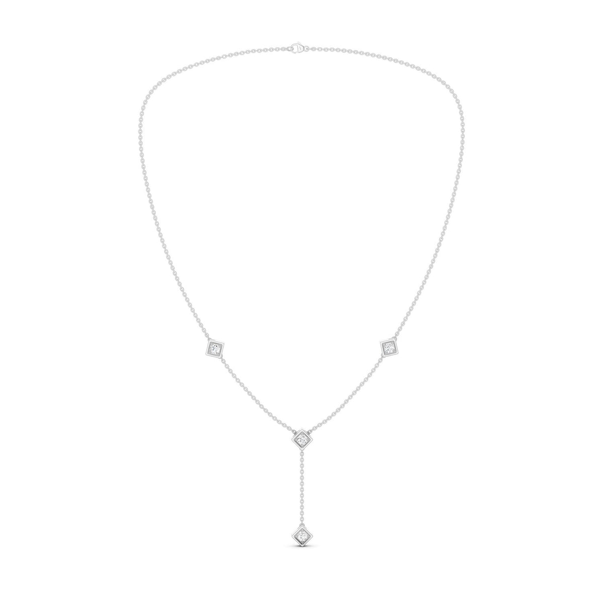 Cubic Stationed Y Necklace